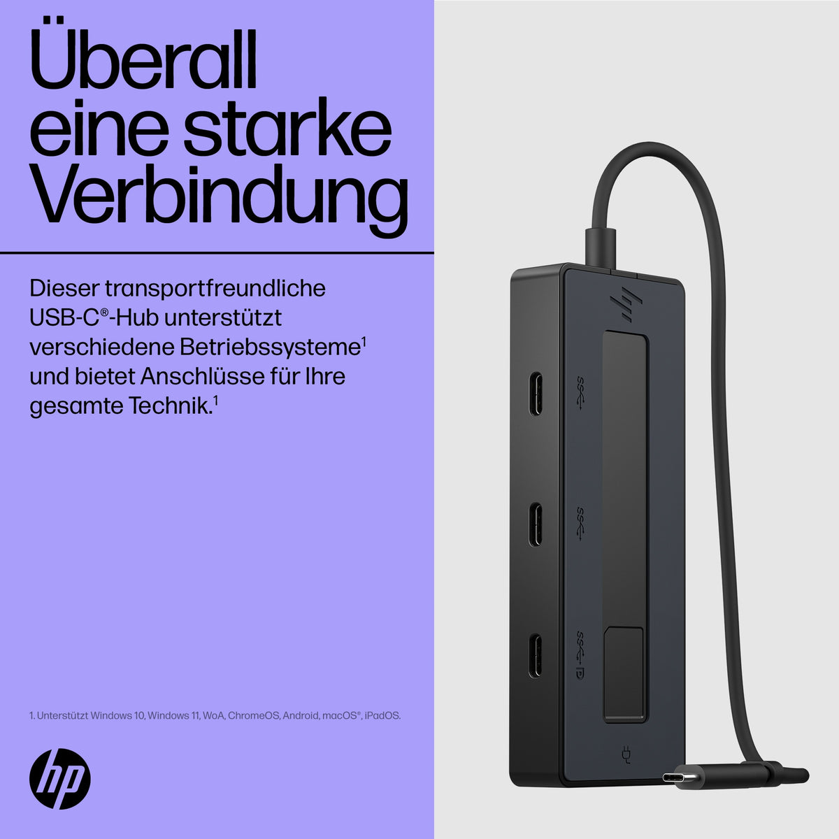 HP Notebook Dockingstation USB-C 4K USB-C Multiport Hub