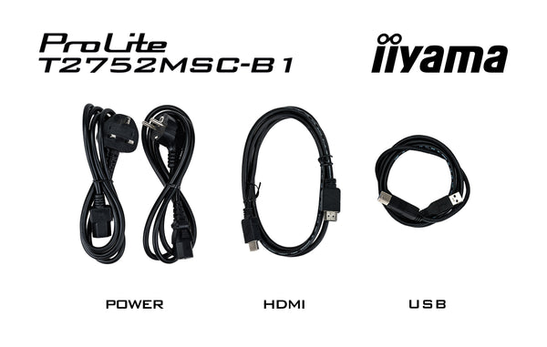 IIYAMA 68.6cm (27")   T2752MSC-B1 16:9 M-Touch HDMI+DP IPS retail