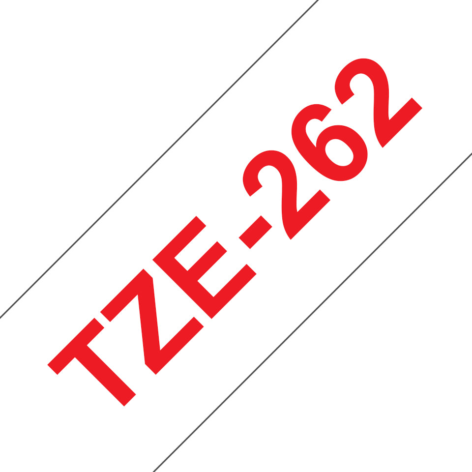 Schriftbandkassette Brother 36mm weiß/rot    TZE262