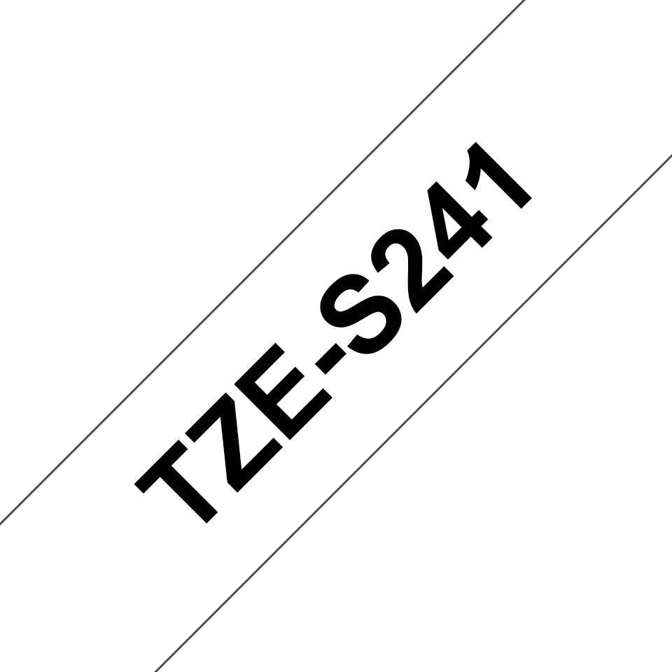 Schriftbandkassette Brother 18mm weiß/schwarz  TZES241