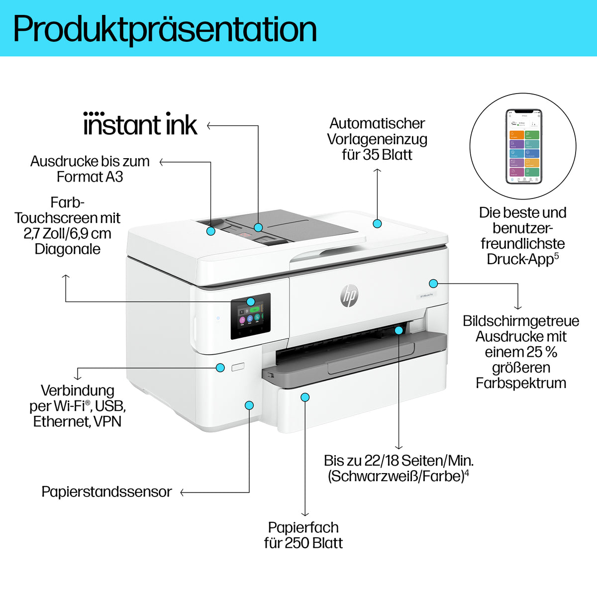HP Officejet Pro 9720e HP+                        53N95B#629