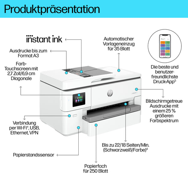HP Officejet Pro 9720e HP+                        53N95B#629