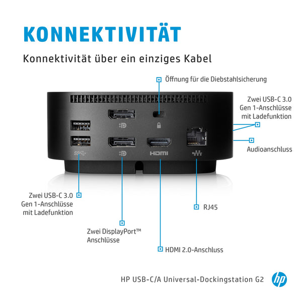 HP Notebook Dockingstation USB-C G5 100 Watt 5TW10AA