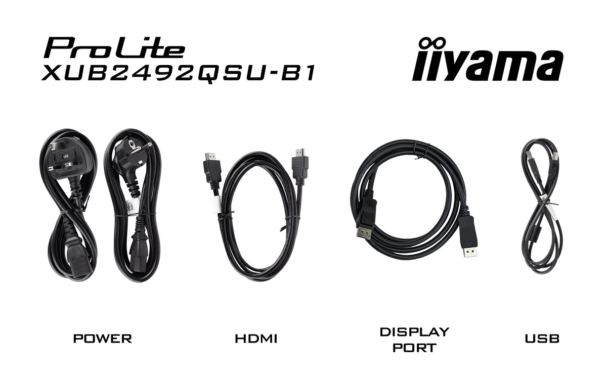 IIYAMA 60,5cm (23,8") XUB2492QSU-B1 16:9 HDMI+DP+USB Lift retail