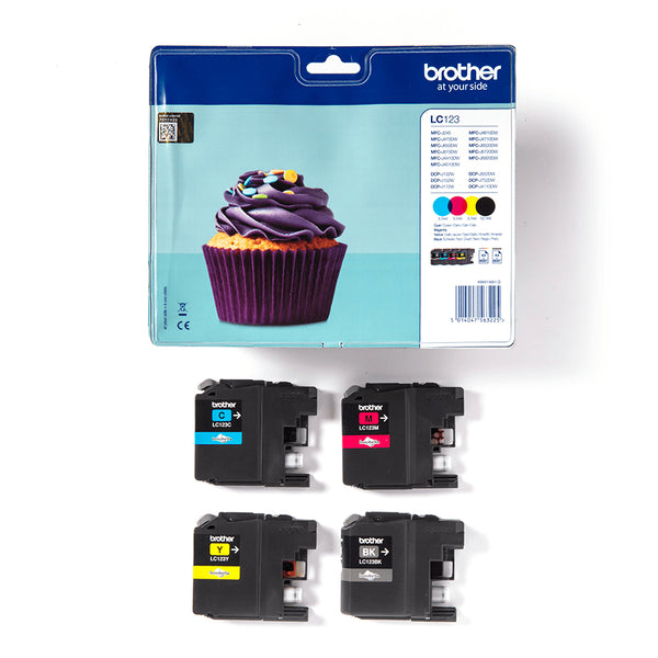 Patrone Brother LC-123VALBP  Multipack mit Security-Tag