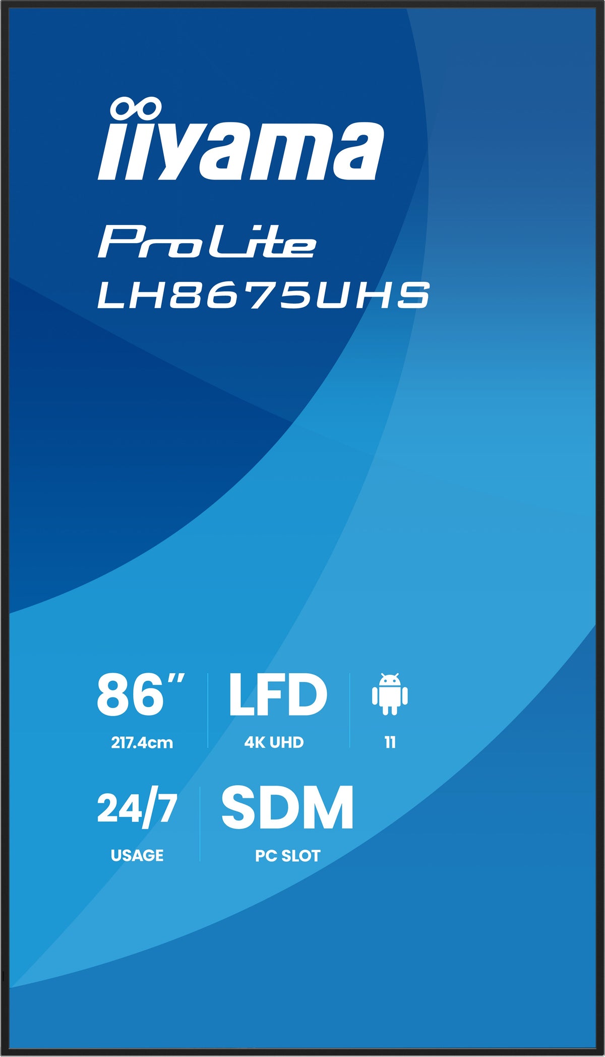 IIYAMA 217cm (85,6") LH8675UHS-B2AG 16:9  3xHDMI+DP+2xUSB (Speditionsversand)