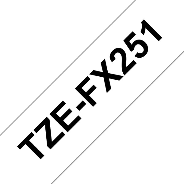 Schriftbandkassette Brother 24mm weiß/schwarz    TZEFX251