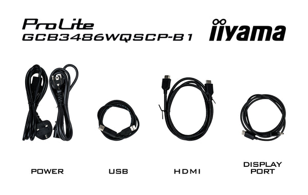 IIYAMA 86.4cm (34") GCB3486WQSCP-B1 21:9 2xHDMi+2xDP+USB-C