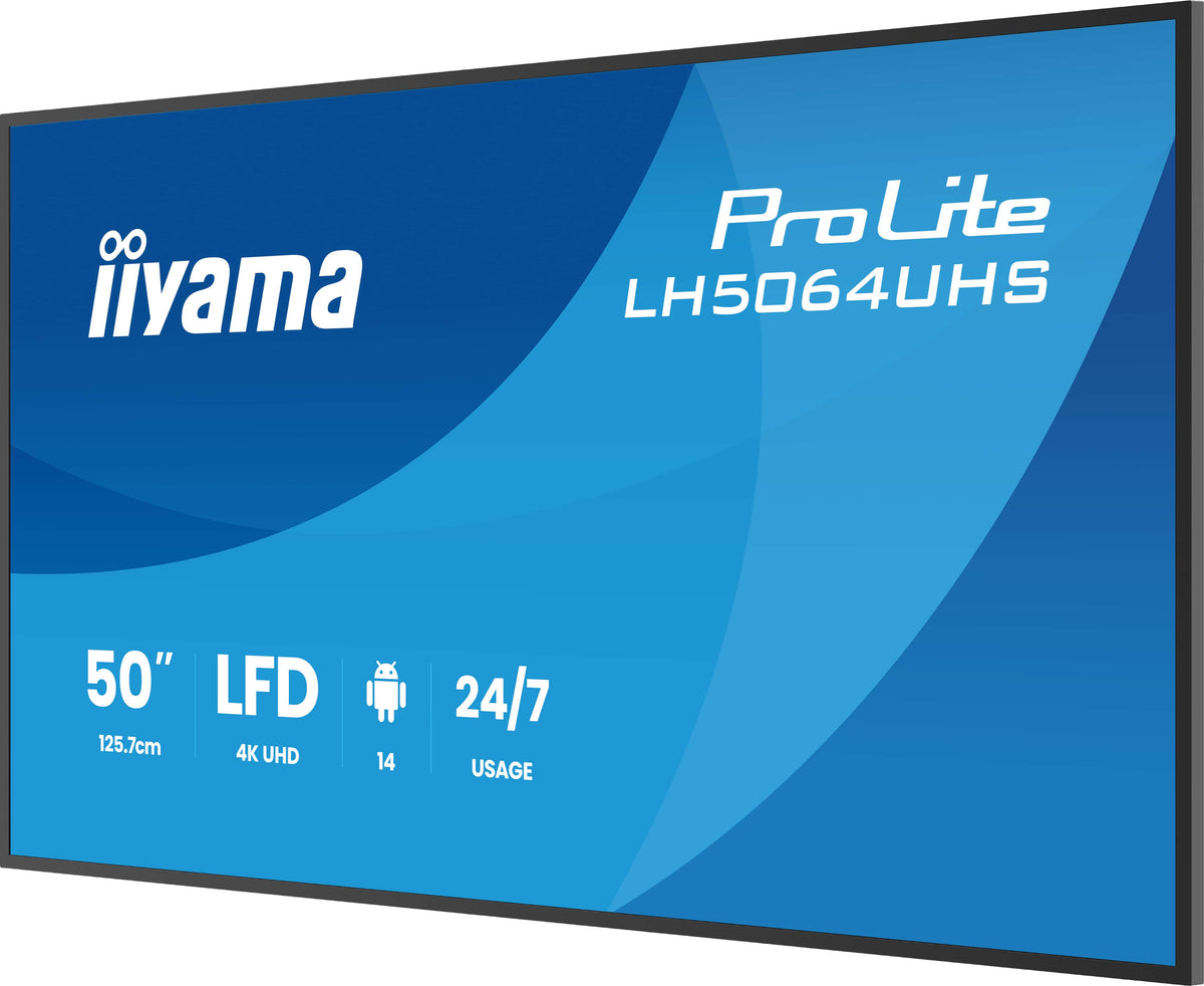 IIYAMA 125.7cm(49.5") LH5064UHS-B1AG 16:9 2xHDMI+1xUSB-C 4K (Speditionsversand)