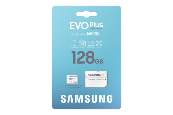 SD MicroSD Card 128GB Samsung SDXC EVO Plus (2024) (Class10) retail