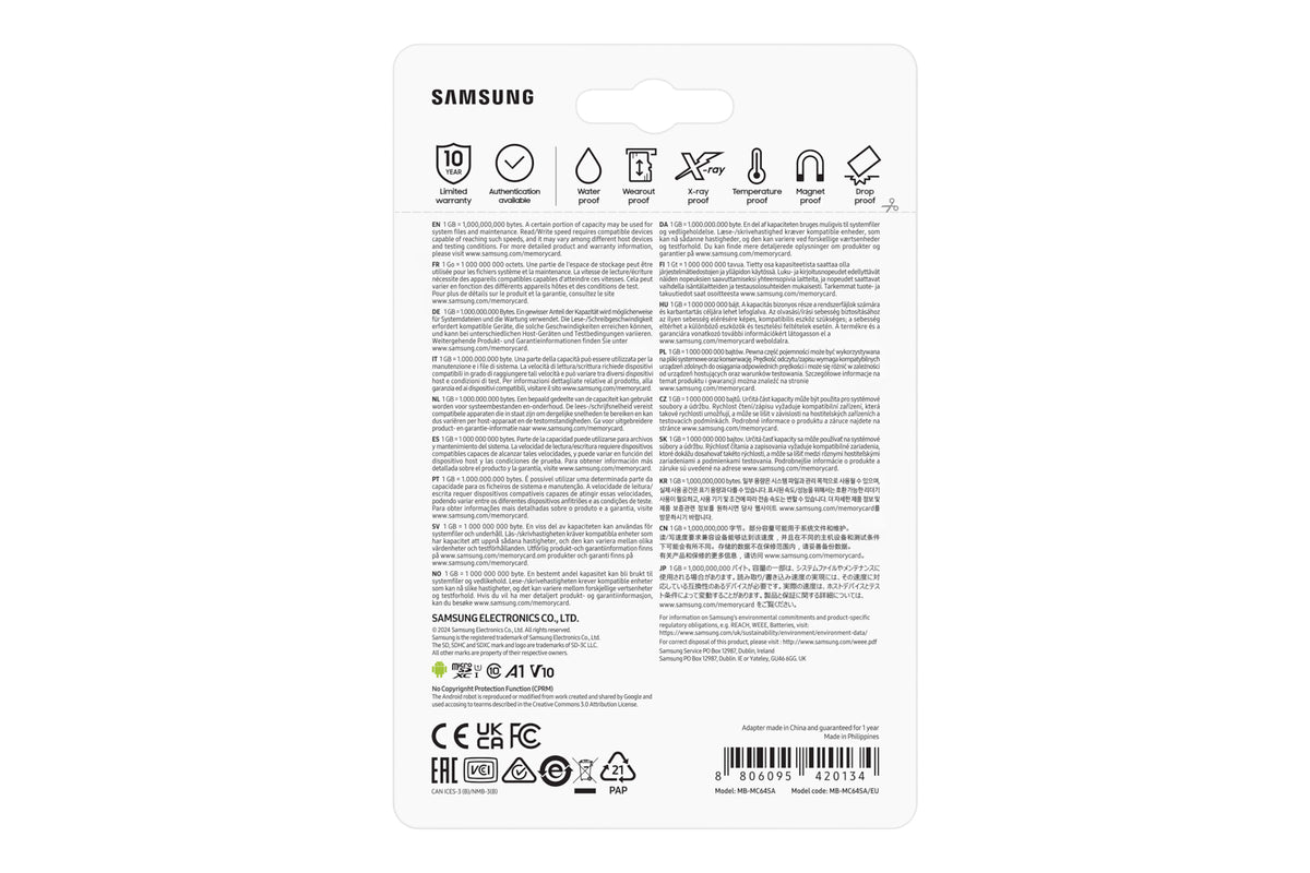 SD MicroSD Card  64GB Samsung SDXC EVO Plus (2024) (Class10) retail