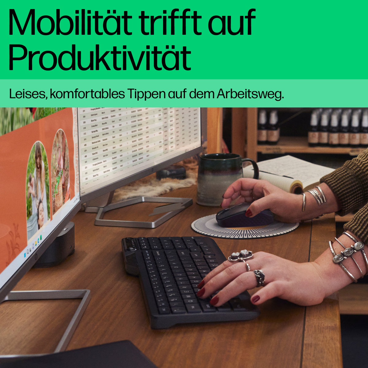 HP Tastatur 475 Dual-Mode Wireless Keyboard (DE)