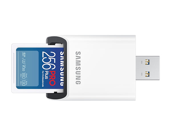 SD Card 256GB Samsung SDXC PRO Plus (2023)(CL10) Reader retail