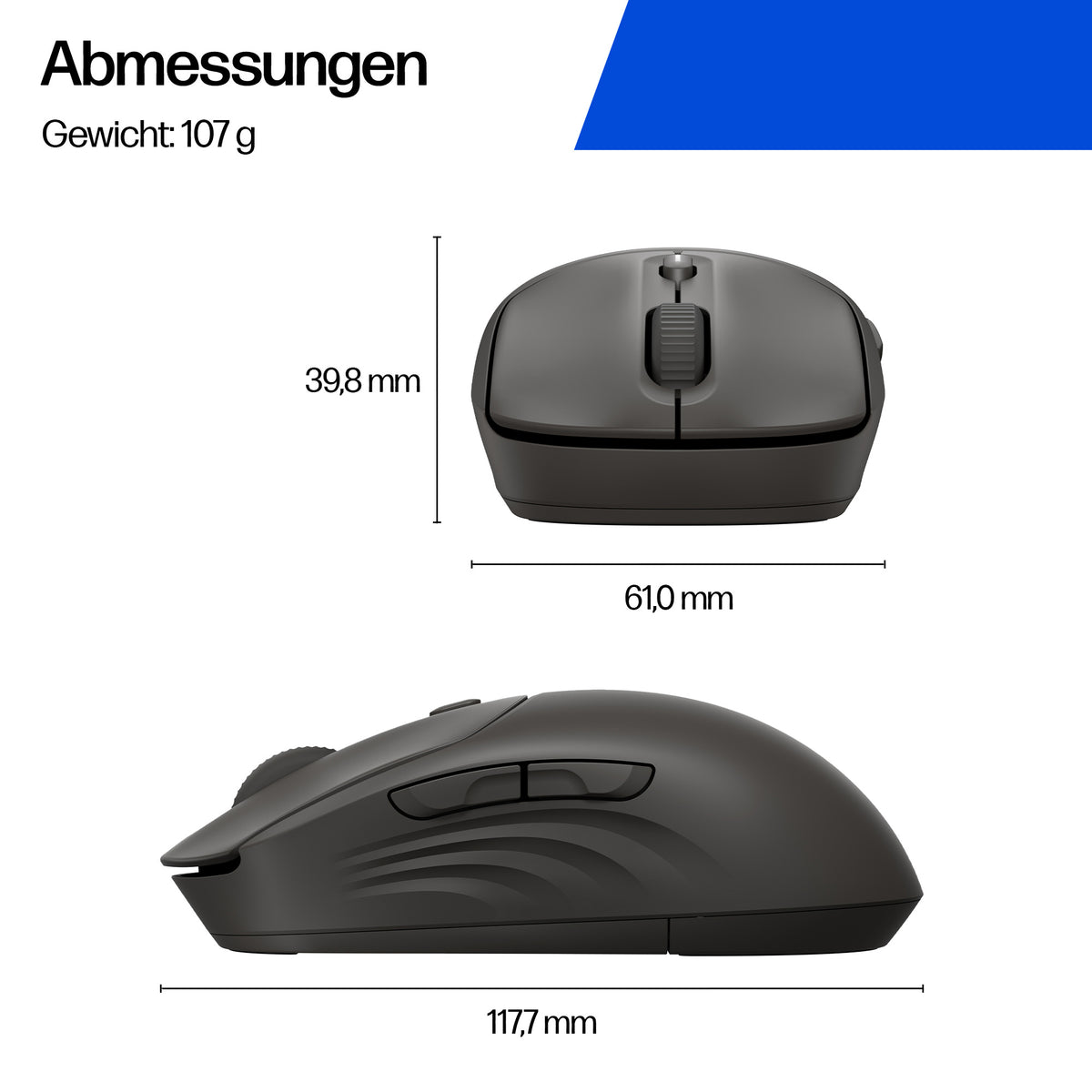 HP 405 Quiet Black Wireless Mouse